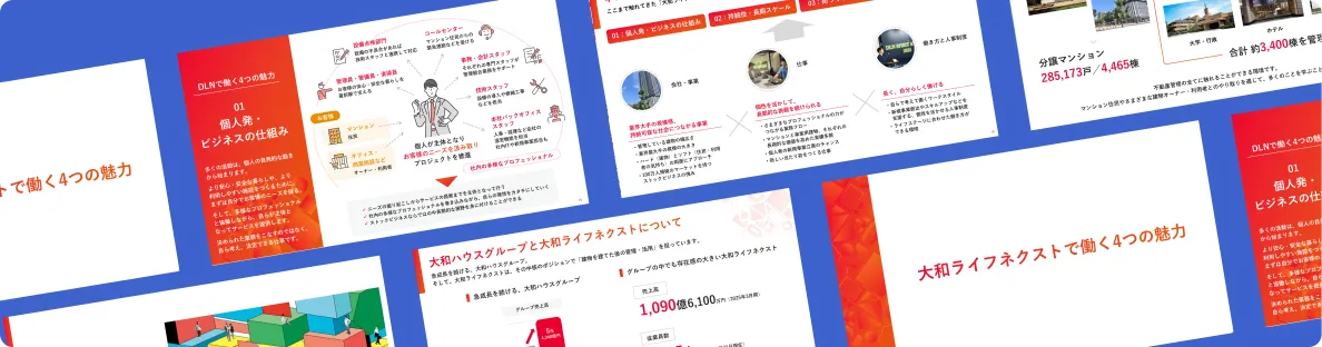 採用ピッチ資料のスライドサンプル